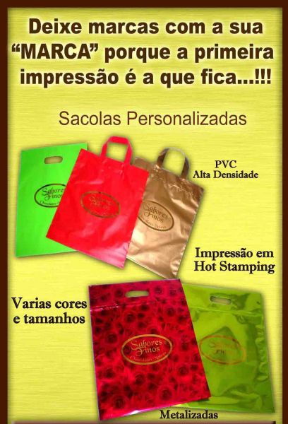 Sacolas Laminadas/Metalizadas e PVC