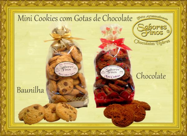 Mini Cookies  165g.- Sabor:  Baunilha/Chocolate