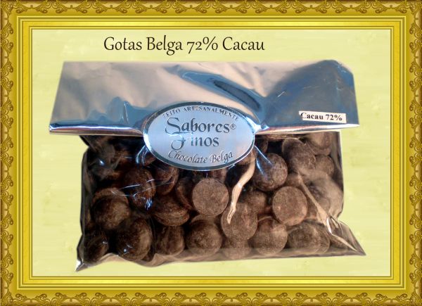 Gotas Chocolate Belga 72% Cacau 60g.