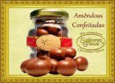 Amêndoas Confeitadas com Chocolate - Vidro 120g.