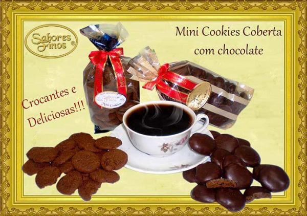 Mini Cookies Coberta com Chocolate 200g.