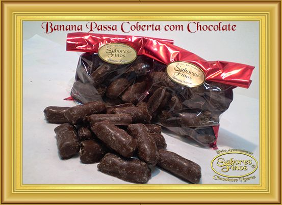 Banana Passa com cobertura de Chocolate 100g.