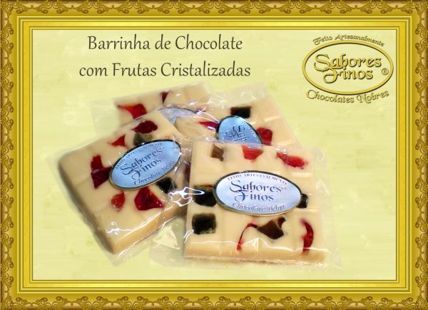 Barrinha Choc. BELGA com Frutas Cristalizadas 20g.