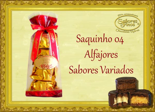 Alfajor Gourmet Saquinho 04 un. de 50g. -